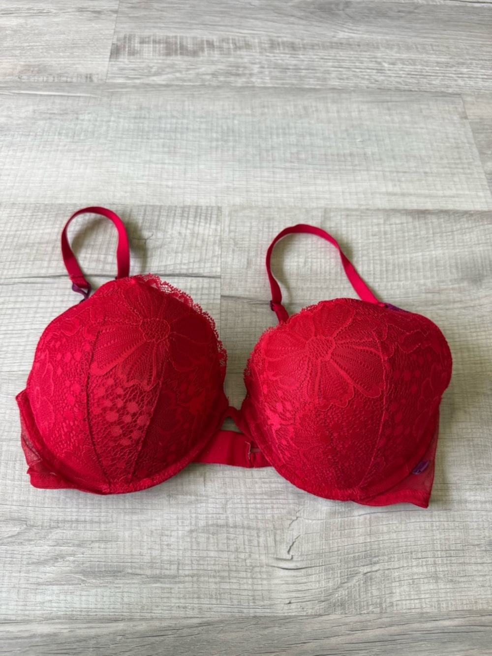 Victoria’s Secret Red Lace Push-Up Bra
